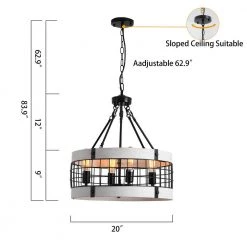 5-Light Antique White Round Wooden Fixture Ceiling Lamp Metal Chandelier by Magic Home -Spitzer Sales Store antique white magic home chandeliers mh y 020234g c3 1000