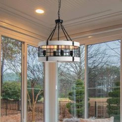 5-Light Antique White Round Wooden Fixture Ceiling Lamp Metal Chandelier by Magic Home -Spitzer Sales Store antique white magic home chandeliers mh y 020234g fa 1000