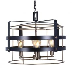 Round Open Style 4-Light Vintage Bronze Hanging Pendant by Cordelia Lighting 16 Round Open Style 4-Light Vintage Bronze Hanging Pendant by Cordelia Lighting -Spitzer Sales Store artisan bronze cordelia lighting chandeliers 2612 313 1d 1000