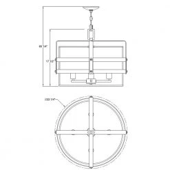 Round Open Style 4-Light Vintage Bronze Hanging Pendant by Cordelia Lighting 21 Round Open Style 4-Light Vintage Bronze Hanging Pendant by Cordelia Lighting -Spitzer Sales Store artisan bronze cordelia lighting chandeliers 2612 313 1f 1000