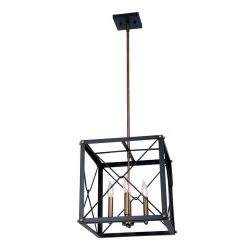 Cage Open Style 4-Light Vintage Bronze Hanging Pendant by Cordelia Lighting 14 Cage Open Style 4-Light Vintage Bronze Hanging Pendant by Cordelia Lighting -Spitzer Sales Store artisan bronze cordelia lighting chandeliers 2614 313 66 1000