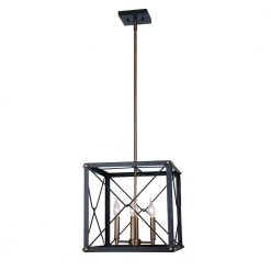 Cage Open Style 4-Light Vintage Bronze Hanging Pendant by Cordelia Lighting 12 Cage Open Style 4-Light Vintage Bronze Hanging Pendant by Cordelia Lighting -Spitzer Sales Store artisan bronze cordelia lighting chandeliers 2614 313 a0 1000