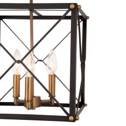 Open Cube 13 in. 3-Light Vintage Bronze Semi-Flush Mount by Cordelia Lighting -Spitzer Sales Store artisan bronze cordelia lighting flush mount lights 2613 313 66 1000
