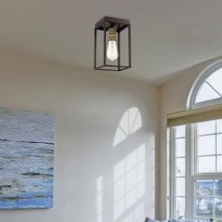 6 in. 1-Light Artisan Bronze Flush Mount Light by Cordelia Lighting -Spitzer Sales Store artisan bronze cordelia lighting flush mount lights 2639 313 1d 1000