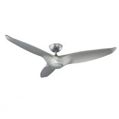 Morpheus III 60 in. LED Indoor/Outdoor Automotive Silver 3-Blade Smart Ceiling Fan with 3000K Light Kit and Wall Control by Modern Forms -Spitzer Sales Store automotive silver w 3000k led modern forms ceiling fans with lights fr w1813 60l as 4f 1000
