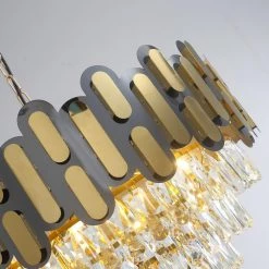 8-Light Modern Black and Gold Crystal Chandelier Round 4 Tier Crystal Chandeliers Hanging Ceiling Light by Magic Home 15 8-Light Modern Black and Gold Crystal Chandelier Round 4 Tier Crystal Chandeliers Hanging Ceiling Light by Magic Home -Spitzer Sales Store black and gold magic home chandeliers mh lch 22015 44 1000