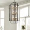 12-Light Black Antique Gold Lantern Tiered Hanging Ceiling Chandelier by Magic Home 1 12-Light Black Antique Gold Lantern Tiered Hanging Ceiling Chandelier by Magic Home -Spitzer Sales Store black and gold magic home chandeliers mhx y 020213 64 1000