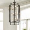 12-Light Black Antique Nickel Lantern Tiered Hanging Ceiling Chandelier by Magic Home -Spitzer Sales Store black and silver magic home chandeliers mh y 020213g 64 1000