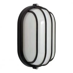 50-Watt Equivalent Black Outdoor Integrated LED Bulkhead by Cordelia Lighting