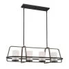 4-Light Black Wood Tone Linear Chandelier with Etched Seedy Glass Shades by Cordelia Lighting 1 4-Light Black Wood Tone Linear Chandelier with Etched Seedy Glass Shades by Cordelia Lighting -Spitzer Sales Store black cordelia lighting chandeliers 2635 332 64 1000