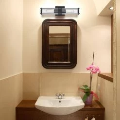 18 in. 2-Light Black Vanity Light with Clear Ribbed Glass Shade by Cordelia Lighting 21 18 in. 2-Light Black Vanity Light with Clear Ribbed Glass Shade by Cordelia Lighting -Spitzer Sales Store black cordelia lighting vanity lighting 2631 05 4f 1000