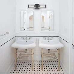 18 in. 2-Light Black Vanity Light with Clear Ribbed Glass Shade by Cordelia Lighting 20 18 in. 2-Light Black Vanity Light with Clear Ribbed Glass Shade by Cordelia Lighting -Spitzer Sales Store black cordelia lighting vanity lighting 2631 05 c3 1000