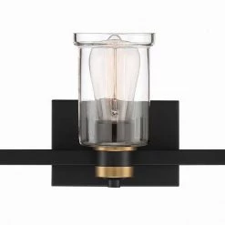 23 in. 3-Light Black Vanity Light with Clear Glass Shades by Cordelia Lighting 14 23 in. 3-Light Black Vanity Light with Clear Glass Shades by Cordelia Lighting -Spitzer Sales Store black cordelia lighting vanity lighting 2634 328 40 1000