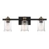 23 in. 3-Light Black Vanity Light with Clear Glass Shades by Cordelia Lighting -Spitzer Sales Store black cordelia lighting vanity lighting 2634 328 64 1000