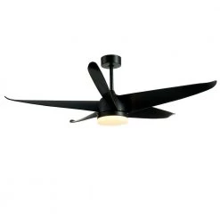 59 in. Integrated LED Indoor Remote Control Black Pendant Ceiling Fan with 5 Blades by Magic Home