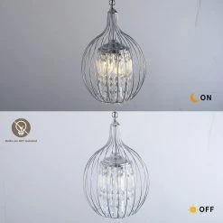 3-Lights Black Single Globe Metal Fixture Pendant Light by Magic Home 11 3-Lights Black Single Globe Metal Fixture Pendant Light by Magic Home -Spitzer Sales Store black magic home chandeliers mh lch 220010 4f 1000