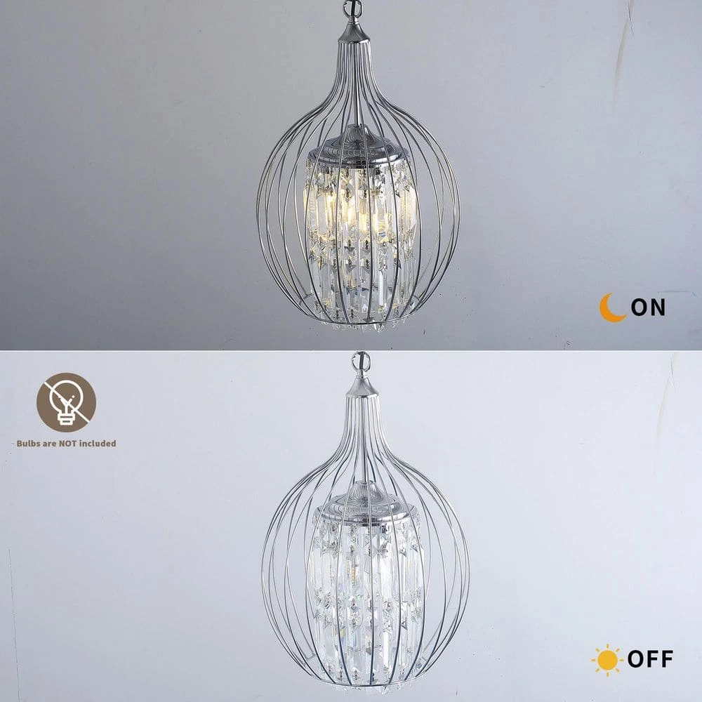 3-Lights Black Single Globe Metal Fixture Pendant Light by Magic Home 6 3-Lights Black Single Globe Metal Fixture Pendant Light by Magic Home - Image 4