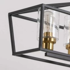 6-Light Black Kitchen Island Pendant with Metal Shade by Magic Home -Spitzer Sales Store black magic home chandeliers mh y 020205 1f 1000