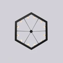 12-Light Black Candle Style Hexagon Chandelier by Magic Home -Spitzer Sales Store black magic home chandeliers mh y 020206 44 1000