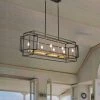 8-Light Black Kitchen Island Linear Pendant by Magic Home -Spitzer Sales Store black magic home chandeliers mh y 020209 64 1000