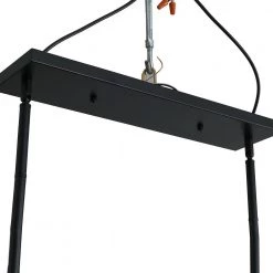 8-Light Black Kitchen Island Linear Chandelier by Magic Home 16 8-Light Black Kitchen Island Linear Chandelier by Magic Home -Spitzer Sales Store black magic home chandeliers mh y 020236 44 1000