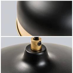 1-Light Black Industrial Linear Dome Hanging Pendant Light with Metal Shade by Magic Home 19 1-Light Black Industrial Linear Dome Hanging Pendant Light with Metal Shade by Magic Home -Spitzer Sales Store black magic home chandeliers mh y 020721 1f 1000