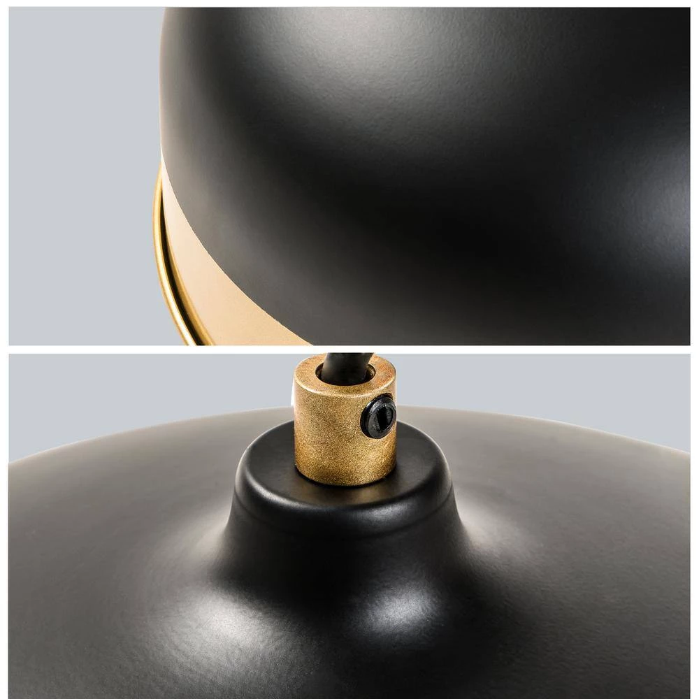 1-Light Black Industrial Linear Dome Hanging Pendant Light with Metal Shade by Magic Home 9 1-Light Black Industrial Linear Dome Hanging Pendant Light with Metal Shade by Magic Home - Image 7