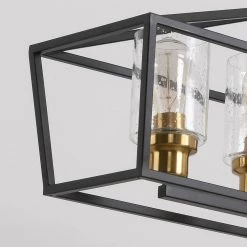 6-Light Black Kitchen Island Pendant with Metal Shade by Magic Home 14 6-Light Black Kitchen Island Pendant with Metal Shade by Magic Home -Spitzer Sales Store black magic home chandeliers mhx y 020205 1f 1000