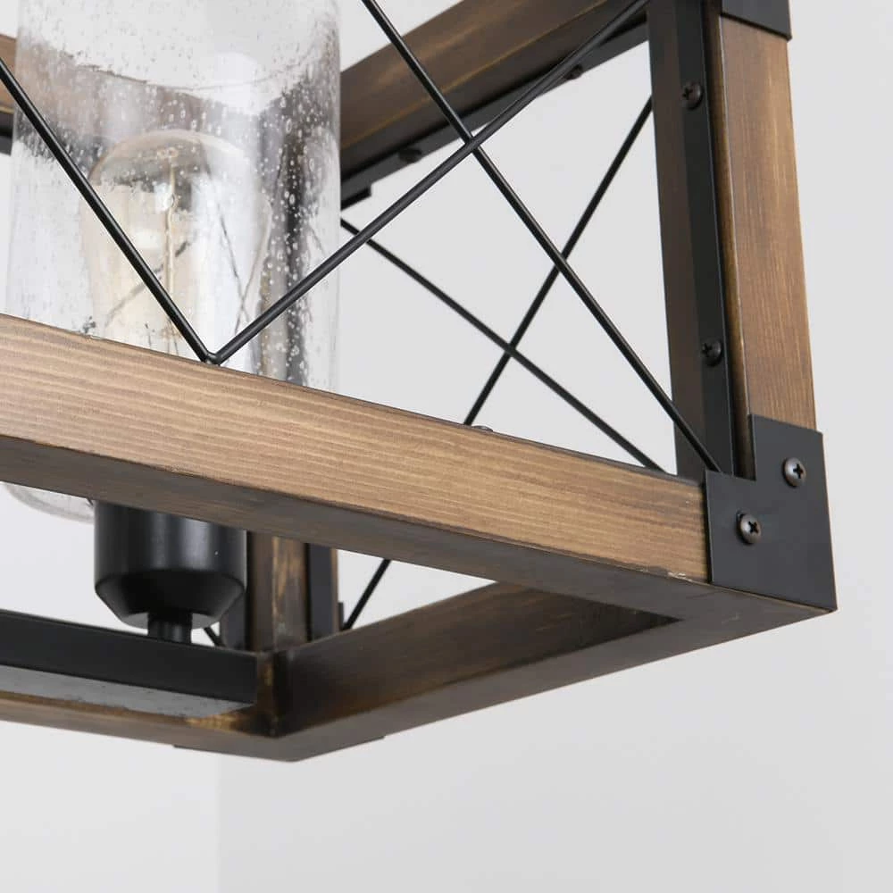 5-Light Black Color Candle Kitchen Island Linear Chandelier With Iron Shade by Magic Home 9 5-Light Black Color Candle Kitchen Island Linear Chandelier With Iron Shade by Magic Home - Image 7