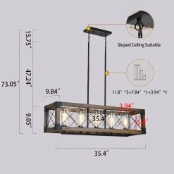 5-Light Black Color Candle Kitchen Island Linear Chandelier With Iron Shade by Magic Home 13 5-Light Black Color Candle Kitchen Island Linear Chandelier With Iron Shade by Magic Home -Spitzer Sales Store black magic home chandeliers mhx y dd 385 l c3 1000