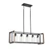 5-Light Black Plus Kitchen Island Linear Pendant With Metal Shape by Magic Home -Spitzer Sales Store black magic home chandeliers mhx y dd2005 5l 64 1000