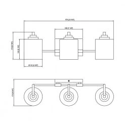 3-Light Black Industrial Wall Sconce Vanity Bathroom Hallway Kitchen Lamp with Bubble Glass Shades by Magic Home -Spitzer Sales Store black magic home wall sconces cs w63734450 c3 1000