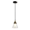 1-Light Black with Clear Glass Pendant Light by Spitzer -Spitzer Sales Store black spitzer chandeliers 405305 64 1000