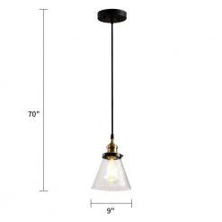 1-Light Black with Clear Glass Pendant Light by Spitzer -Spitzer Sales Store black spitzer chandeliers 405305 76 1000
