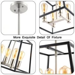 4-Light Black Metal Pendant by Spitzer 13 4-Light Black Metal Pendant by Spitzer -Spitzer Sales Store black spitzer chandeliers 409406 4f 1000