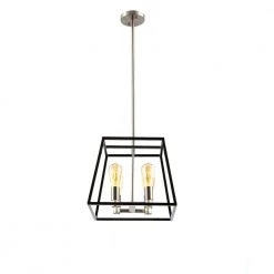 Spitzer Sales Store 18 4-Light Black Metal Pendant by Spitzer