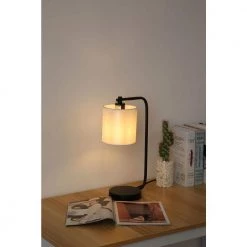 19 in. Black Industrial Iron Metal Desk Lamp with Fabric Shade by Spitzer 12 19 in. Black Industrial Iron Metal Desk Lamp with Fabric Shade by Spitzer -Spitzer Sales Store black spitzer desk lamps 409108 c3 1000