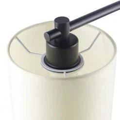 19 in. Black Industrial Iron Metal Desk Lamp with Fabric Shade by Spitzer 16 19 in. Black Industrial Iron Metal Desk Lamp with Fabric Shade by Spitzer -Spitzer Sales Store black spitzer desk lamps 409108 fa 1000