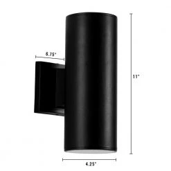 11 in. H Black LED Outdo or Wall Sconce by Spitzer -Spitzer Sales Store black spitzer outdoor sconces 104802 fa 1000