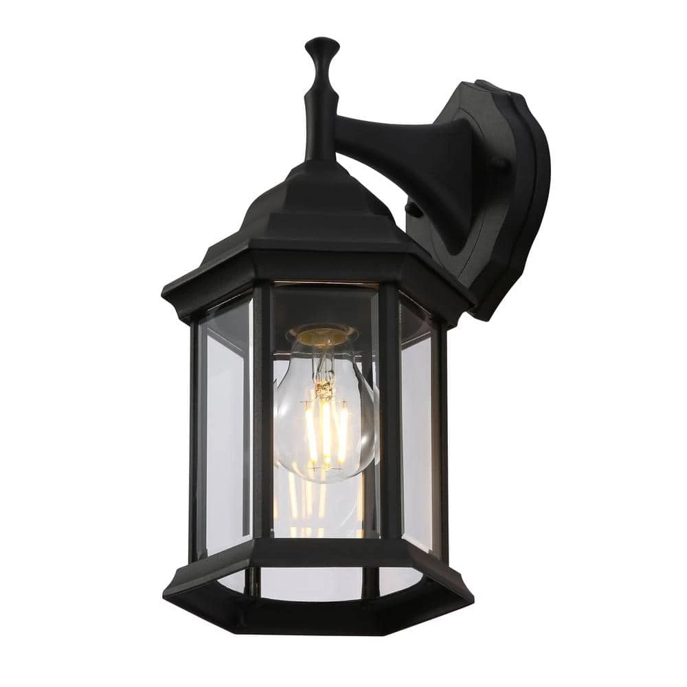 12 in. Black Outdoor Wall Lantern by Spitzer 3 12 in. Black Outdoor Wall Lantern by Spitzer