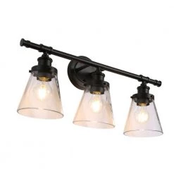 3-Light Black Vanity Light by Spitzer -Spitzer Sales Store black spitzer vanity lighting 405505 1f 1000