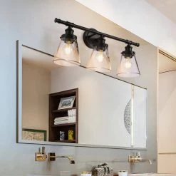 3-Light Black Vanity Light by Spitzer -Spitzer Sales Store black spitzer vanity lighting 405505 31 1000
