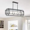 8-Light Dark Grey Brushed Nickel Kitchen Island Linear Pendant by Magic Home 2 8-Light Dark Grey Brushed Nickel Kitchen Island Linear Pendant by Magic Home -Spitzer Sales Store black with silver magic home chandeliers mh y 020209g 64 1000