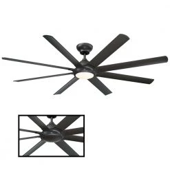 Hydra 80 in. LED Indoor/Outdoor Bronze 8-Blade Smart Ceiling Fan with 3000K Light Kit and Wall Control by Modern Forms