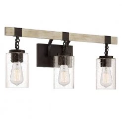 24.5 in. 3-Light Bronze Vanity Light with Clear Seedy Glass Shades by Cordelia Lighting 18 24.5 in. 3-Light Bronze Vanity Light with Clear Seedy Glass Shades by Cordelia Lighting -Spitzer Sales Store bronze cordelia lighting vanity lighting 2633 330 66 1000