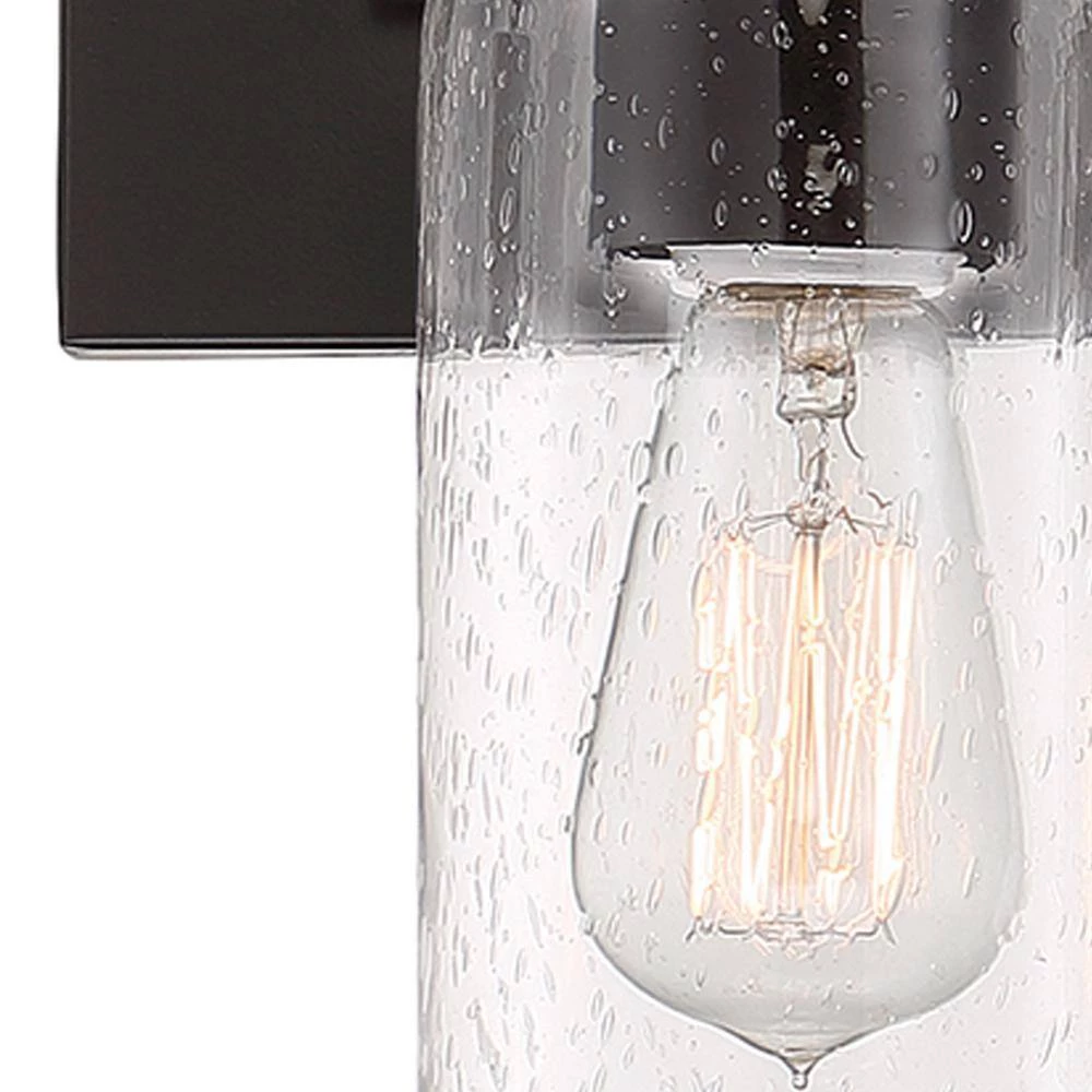 24.5 in. 3-Light Bronze Vanity Light with Clear Seedy Glass Shades by Cordelia Lighting 9 24.5 in. 3-Light Bronze Vanity Light with Clear Seedy Glass Shades by Cordelia Lighting - Image 7