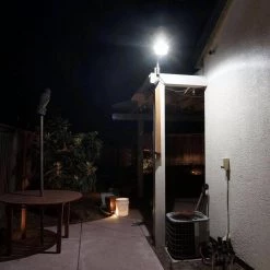 400-Watt Equivalent Bronze Outdoor Integrated LED 10 ft. Flood Path Barn Light with Arm by Spitzer -Spitzer Sales Store bronze spitzer flood lights 102005 fa 1000