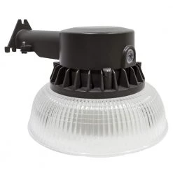 42-Watt Bronze Barn Light 4680 Lumens Outdoor Integrated LED Dusk to Dawn Security Area Light by Spitzer