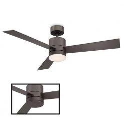 Axis 52 in. LED Indoor/Outdoor Bronze 3-Blade Smart Ceiling Fan with 3000K Light Kit and Remote Control by Modern Forms