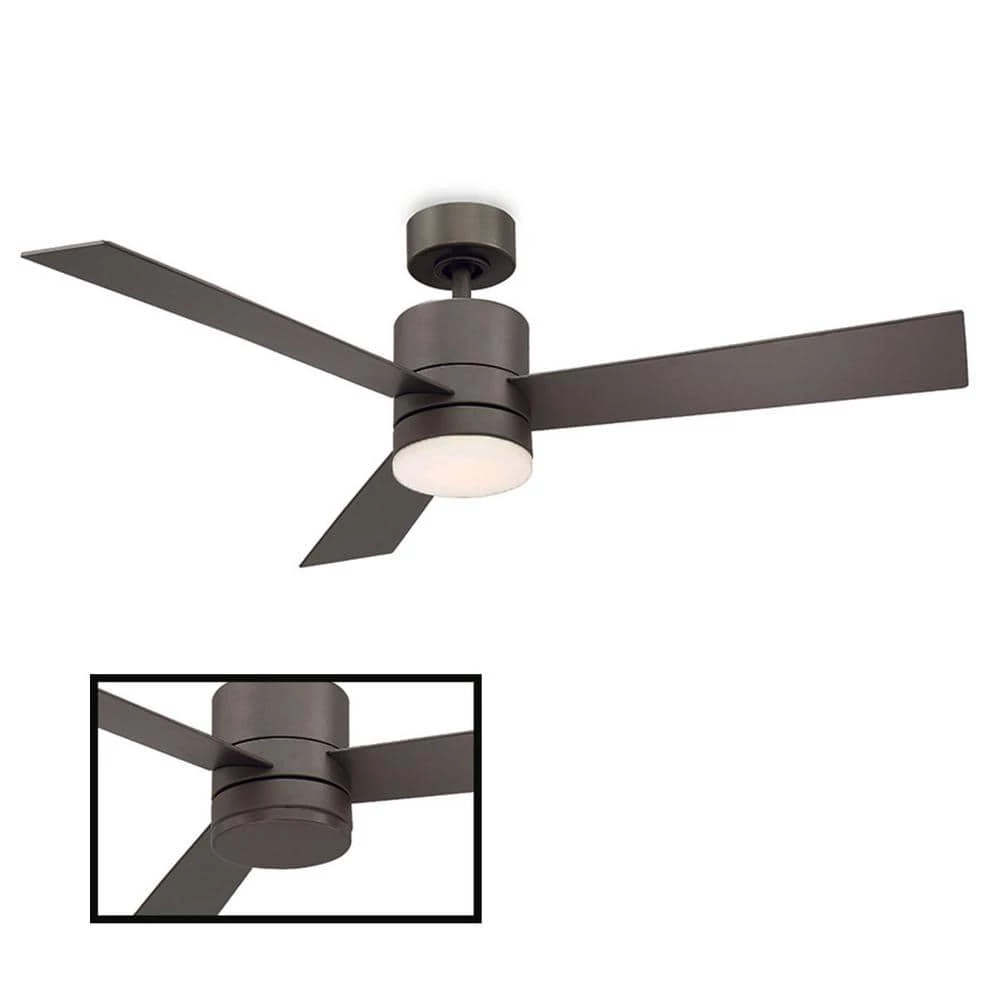Axis 52 in. LED Indoor/Outdoor Bronze 3-Blade Smart Ceiling Fan with 3000K Light Kit and Remote Control by Modern Forms 3 Axis 52 in. LED Indoor/Outdoor Bronze 3-Blade Smart Ceiling Fan with 3000K Light Kit and Remote Control by Modern Forms